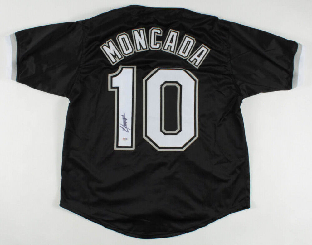 Yoan Moncada Signed Chicago White Sox Jersey (PSA/DNA COA) Chi Sox Inf –