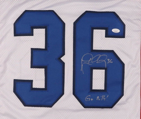 Lawyer Milloy Signed Buffalo Jersey Inscribed "Go Bills" (JSA) 4xPro Bowl Safety