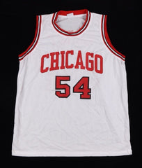 Horace Grant Signed Chicago Bulls White Jersey (OKAuthentics) 4xNBA Champion P.F