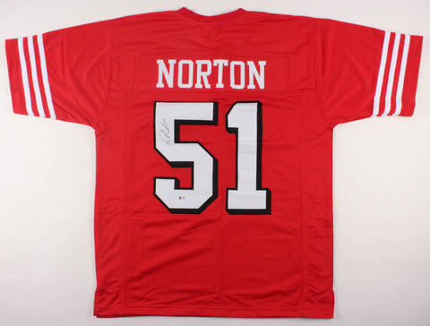 Ken Norton Jr. Signed San Francisco 49ers Jersey (Beckett) 3×Super Bowl Champ