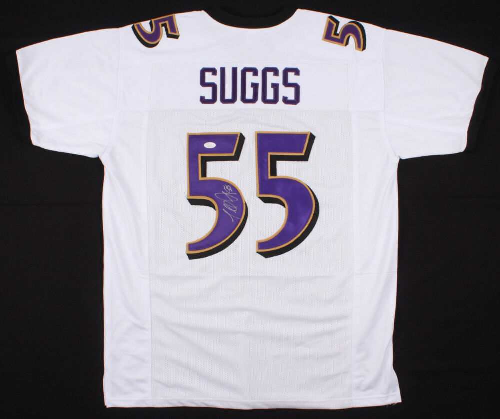 Terrell Suggs Signed Ravens Jersey (JSA COA) Baltimore's 7xPro Bowl Li –