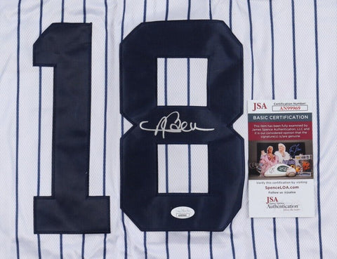 Andrew Benintendi Signed New York Yankees Jersey (JSA COA) 2018 W.S. Champion OF