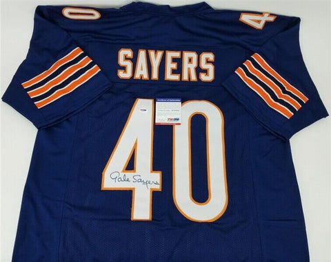 Gale Sayers Signed Chicago Bears Jersey (PSA COA) 4×Pro Bowl RB 1965–1967,1969