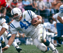 Tom Matte Signed Baltimore Colts Career Stat Jersey Inscr. "SB V Champs" JSA COA
