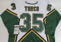 Marty Turco Signed Dallas Stars Jersey (JSA COA) 11 Year Veteran Goaltender / UM