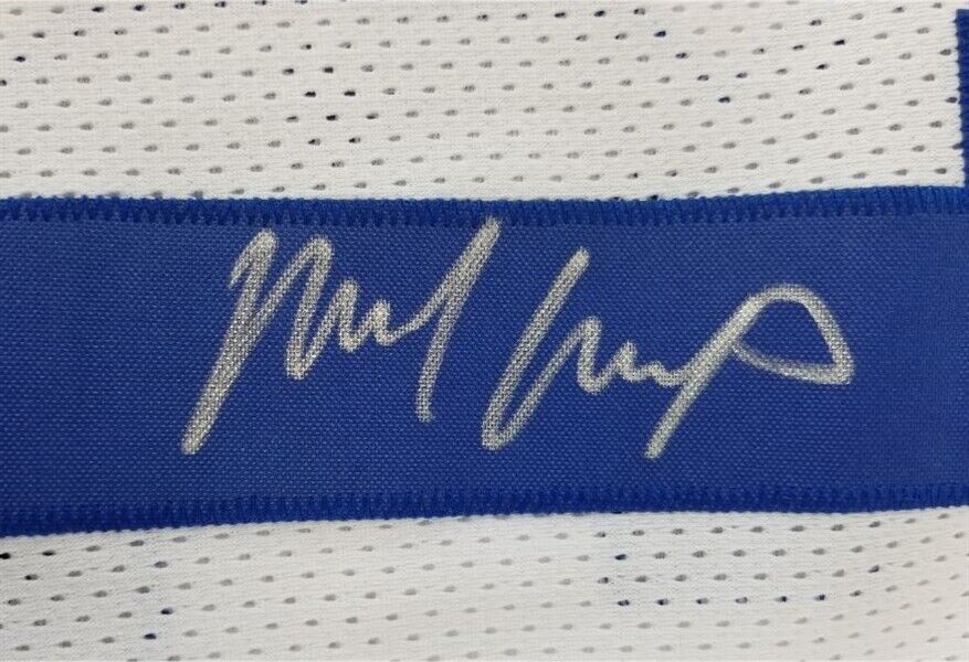 Michael Gallup Signed Cowboys White Jersey (Beckett COA) Dallas 2018 3 –