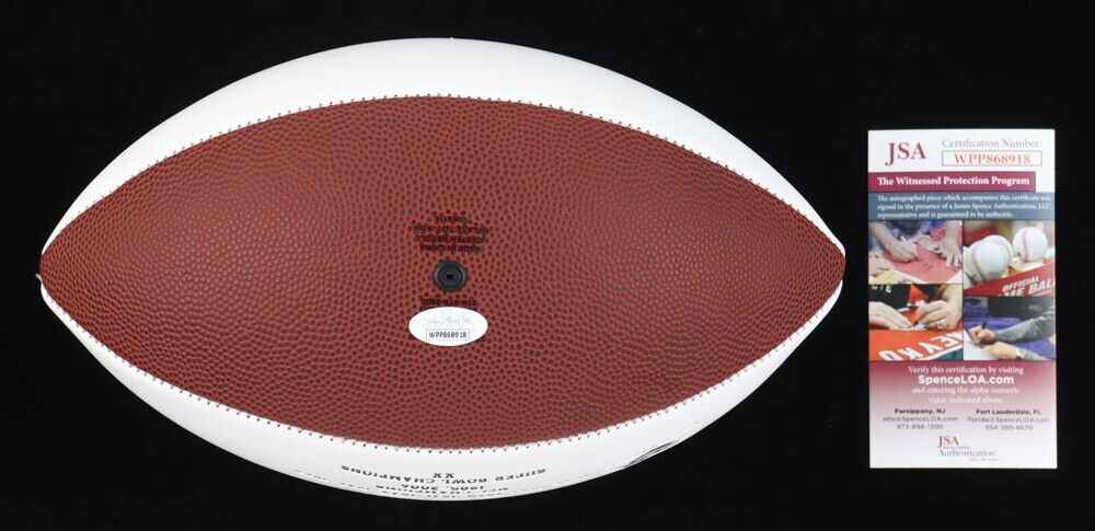 Jim "Jimbo" Covert Signed Bears Logo Football Inscribed "HOF 2020" (JSA COA)