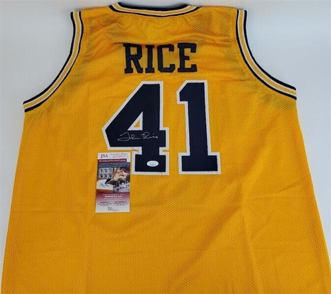 Glen Rice Signed Michigan Wolverines Jersey (JSA COA) #4 Overall Draft Pick 1989