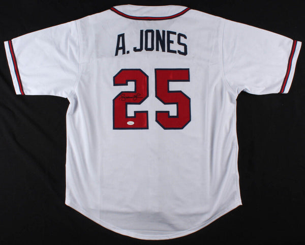 Andruw Jones Signed Atlanta Gray Baseball Jersey (JSA)