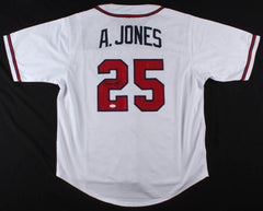 Andruw Jones Signed Atlanta Braves Unique "Curacao Kid" White Jersey (JSA COA)