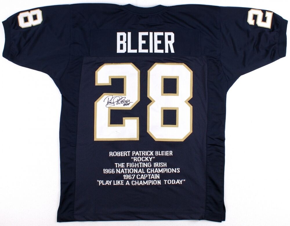 Pittsburgh Steelers Rocky Bleier Autographed Signed Incscribed Jersey Jsa  Coa