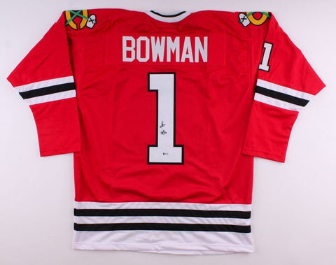 Stan Bowman Signed Blackhawks Jersey (Beckett) 3X Stanley Cup winning Hawks G.M.