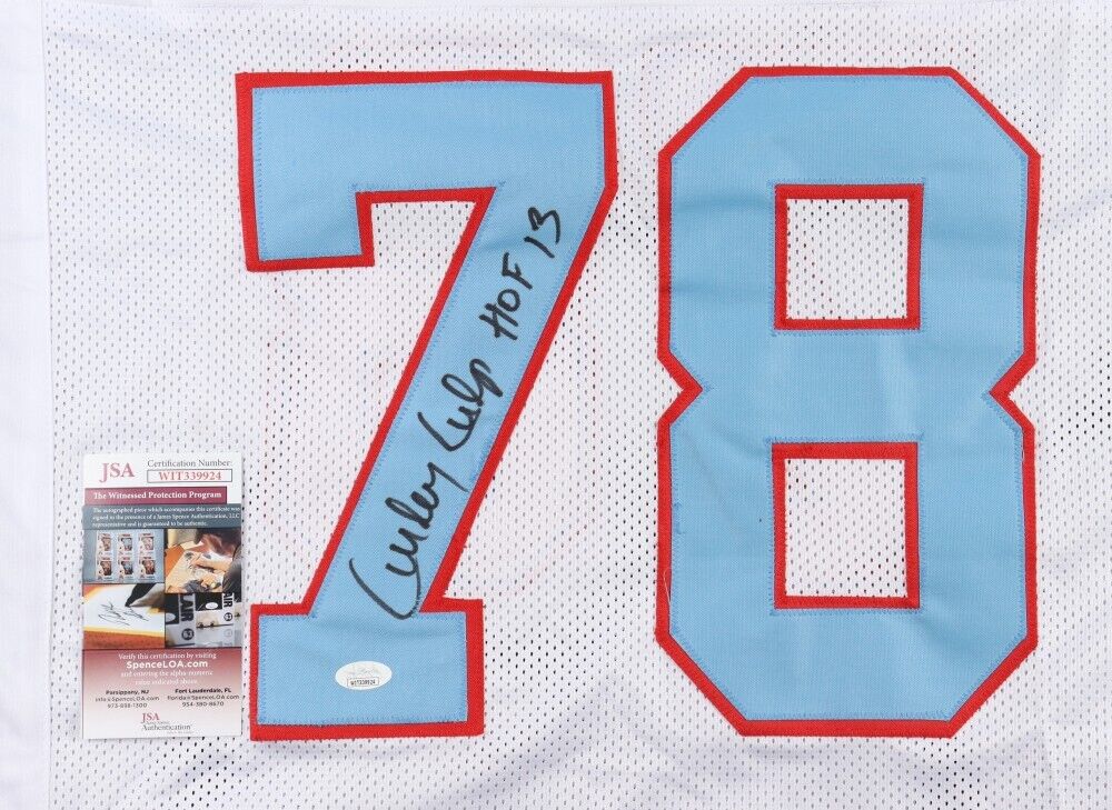 Curley Culp Signed Autographed Houston Oilers Custom Jersey 