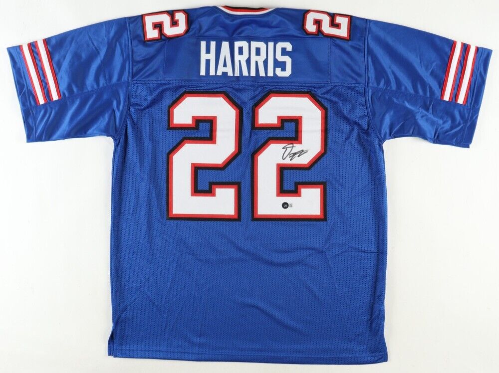 Damien Harris Signed Bills Jersey (Beckett) Buffalo's #1 Running Back 2023