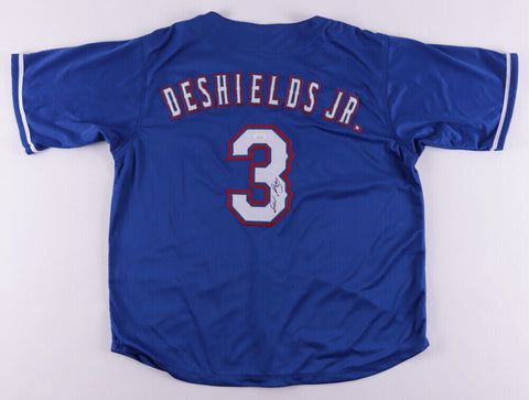Delino DeShields Jr. Signed Texas Rangers  Dallas / Throwback Jersey (JSA COA)