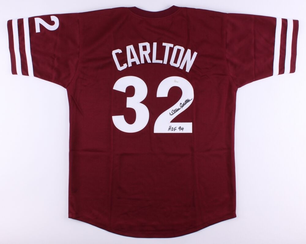 Steve Carlton Signed Philadelphia Phillies Jersey Inscribed HOF 94 ( –