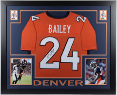 Champ Bailey Signed 35x43 Framed Denver Broncos Jersey (JSA COA) 12xPro Bowl D.B