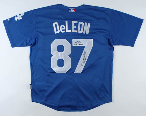Jose DeLeon Signed Dodgers Majestic Jersey (PSA/DNA COA) Los Angeles Pitcher