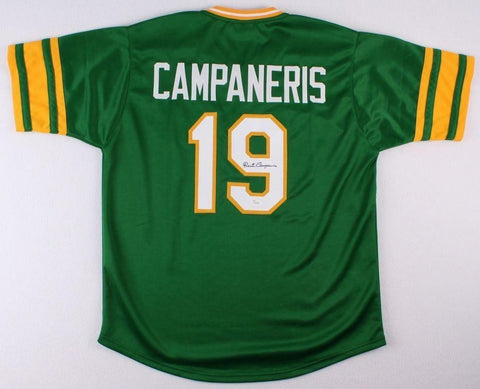 Bert Campaneris Signed Athletics Jersey (JSA) 3×World Series champion 1972–1974