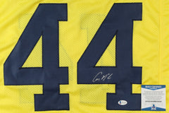 Cameron McGrone Signed Michigan Wolverines Jersey (Beckett COA) Patriots LB