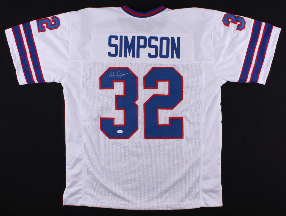 O.J. Simpson Signed Buffalo Bills White Jersey (JSA COA) 5×Pro