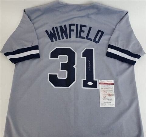 Dave Winfield Signed New York Yankee Jersey (JSA COA) 12xAll Star / 7xGold Glove