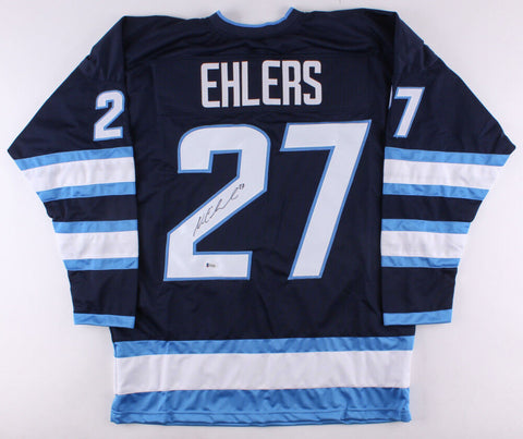 Nikolaj Ehlers Signed Winnipeg Jets Jersey (Beckett) 9th Overall Pick 2014 Draft