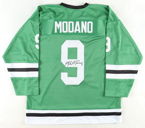 Mike Modano Signed Dallas Stars Green Jersey (JSA COA) 1999 Stanley Cup Champ