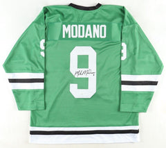 Mike Modano Signed Dallas Stars Green Jersey (JSA COA) 1999 Stanley Cup Champ