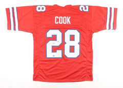 James Cook Signed Bills Jersey (Beckett) Buffalo 2022 2nd Rnd Pck / Univ Georgia