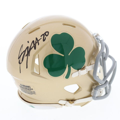 Benjamin Morrison Signed Notre Dame Fighting Irish Mini Helmet Jersey (JSA) DB