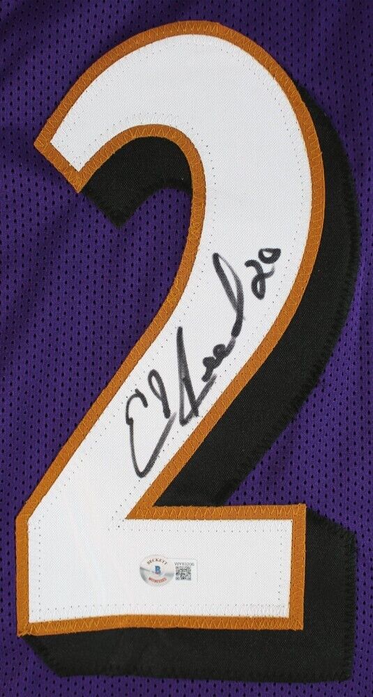 Ed Reed Signed Baltimore Ravens Jersey (Beckett) Super Bowl XLVII Cham –