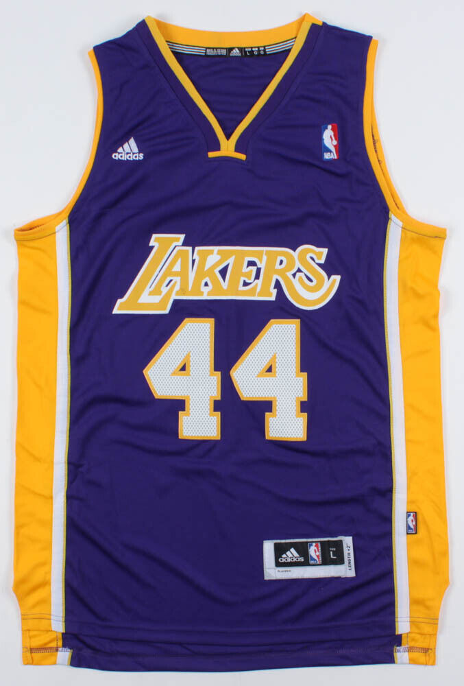  Jerry West Autographed Gold Lakers Jersey