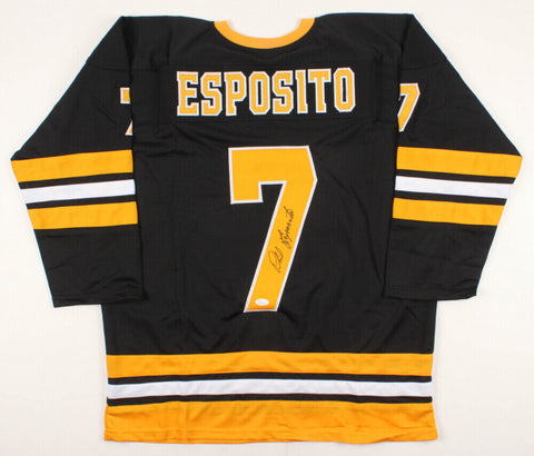 Phil Esposito Signed Boston Bruins Jersey (JSA) 1st Player 100 pnts in a season