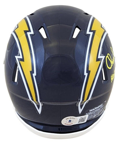 Charlie Joiner Signed San Diego Charger Mini Helmet Inscribed "HOF 96" (Beckett)