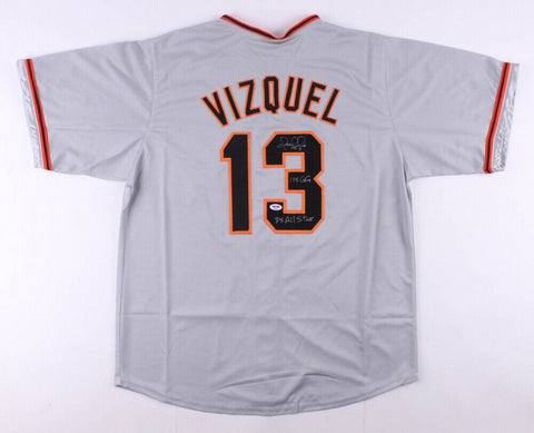 Omar Vizquel Signed Jersey Psa/dna Seattle Mariners 