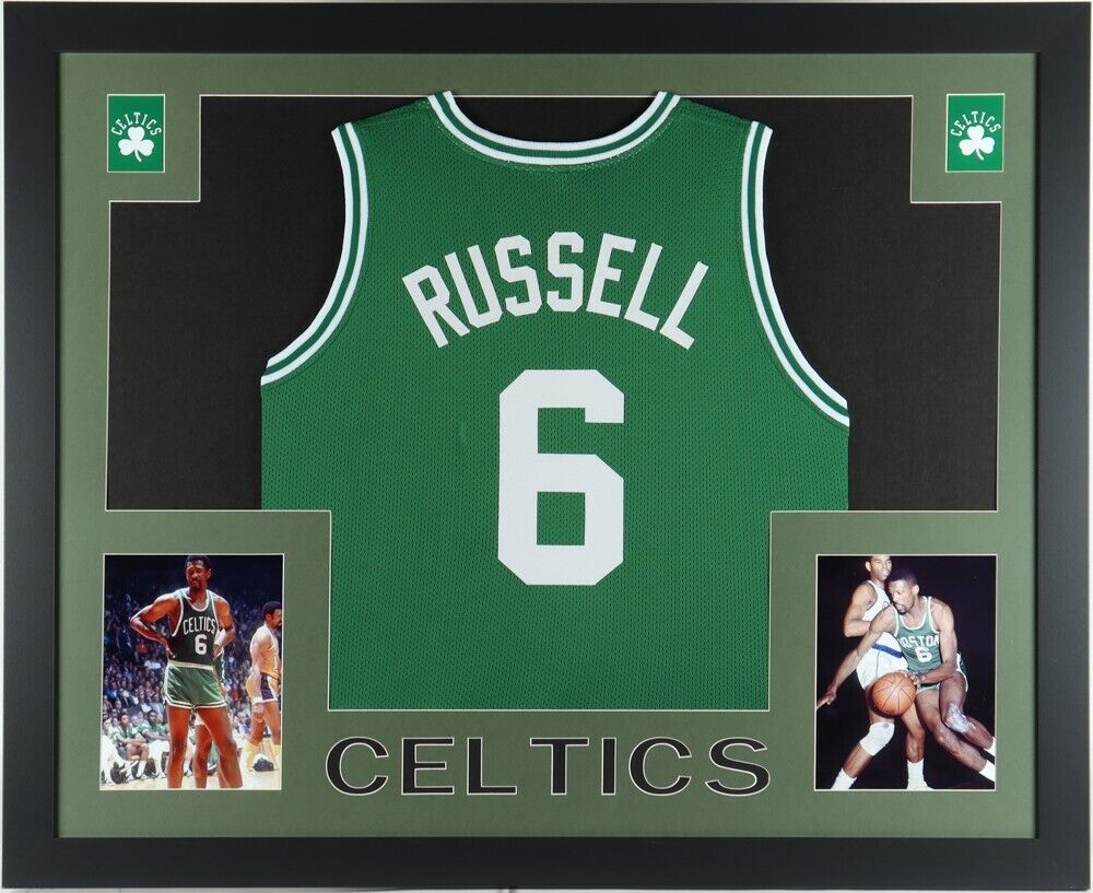 Bill Russell 35x43 Custom Framed Boston Celtics Jersey Display / 11xNBA Champion