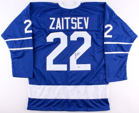 Nikita Zaitsev Signed Maple Leafs Jersey (Beckett COA) Toronto Rookie Defenseman