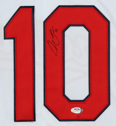 Jake Bauers Signed Cleveland Indians Majestic MLB Jersey (PSA COA) Outfielder/1B