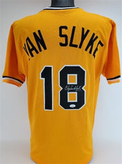 Andy Van Slyke Signed Pittsburgh Pirates Jersey (JSA COA)  3xAll Star Outfielder