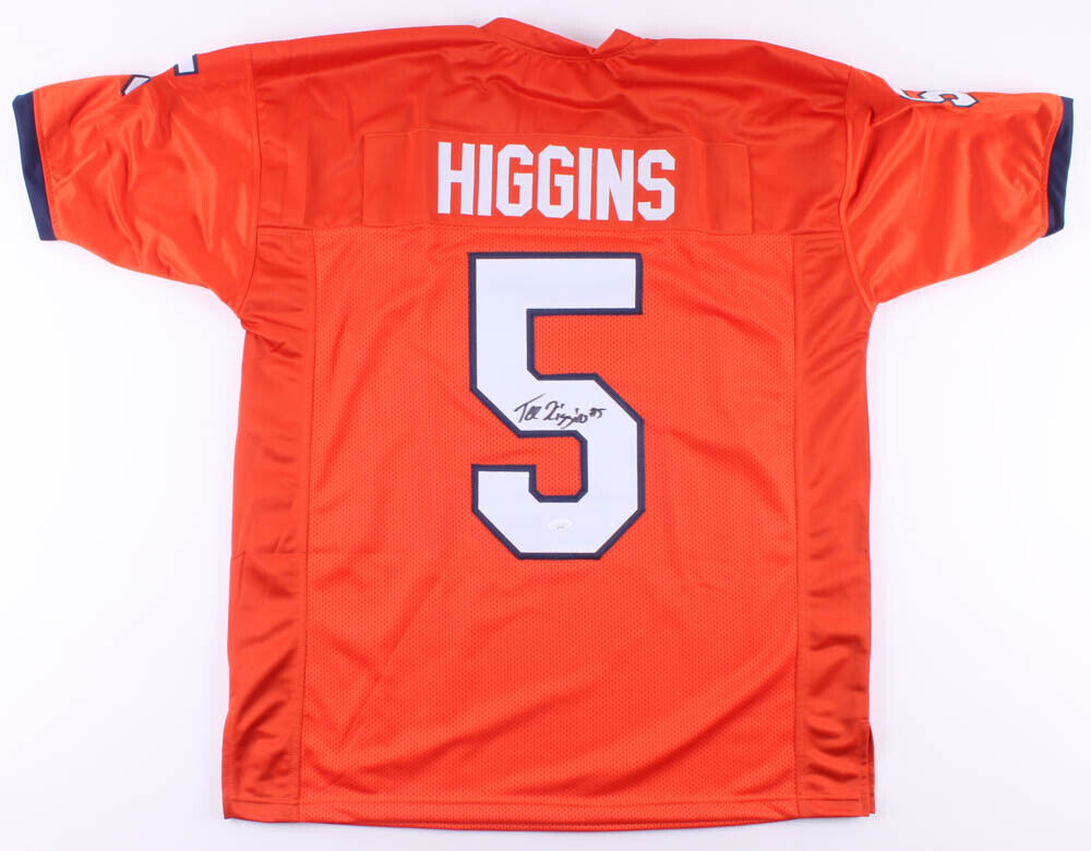 Autographed/Signed Tee Higgins Cincinnati White Football Jersey