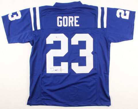 Frank Gore Signed Indianapolis Colts Blue Jersey (Beckett COA) 5×Pro Bowl R.B.