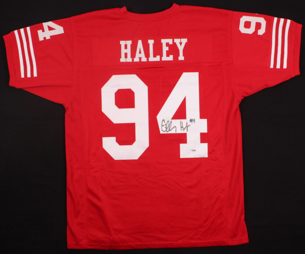 Charles Haley Signed San Francisco 49ers Jersey (PSA COA) 5xSuper Bowl Champion