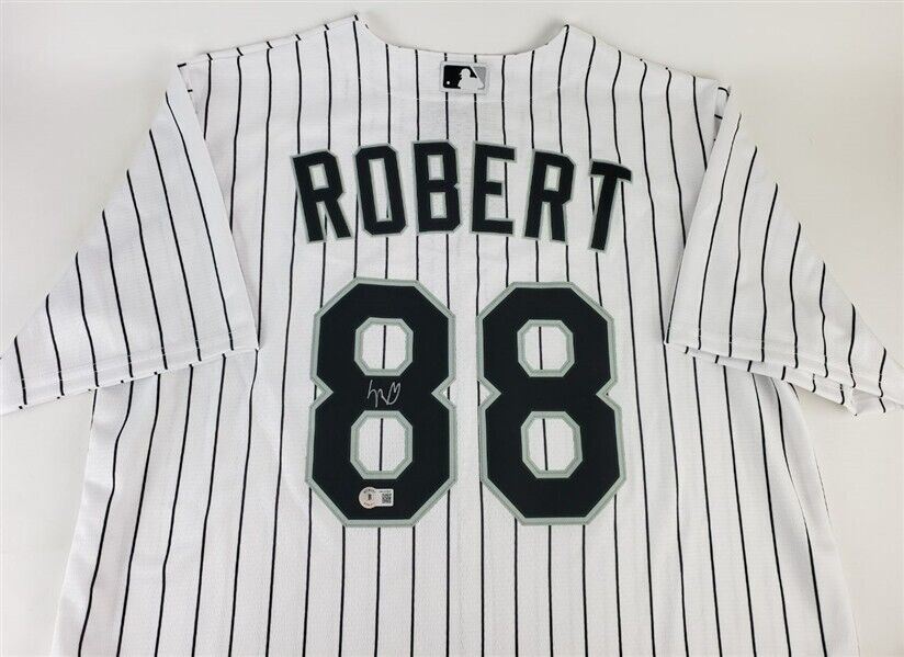 Men's Nike Luis Robert White Chicago Sox Replica Player Name Jersey