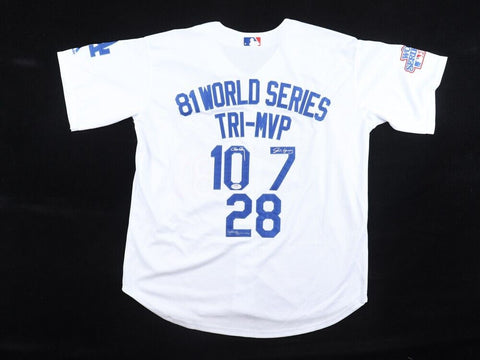 1981 L.A. Dodgers World Series MVP's Jersey Signed By (3) Cey, Guerrero, Garvey