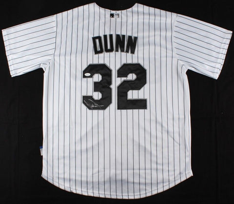 Adam Dunn Signed Majestic Cool Base White Sox Jersey (JSA) 2×All-Star / 462 HRs