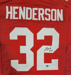 TreVeyon Henderson Signed Ohio State Buckeyes Jersey (Beckett) Jr Running Back