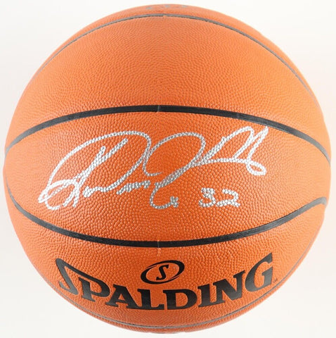 Karl Malone Signed Utah Jazz Spaulding NBA Basketball (JSA COA) 14x NBA All Star