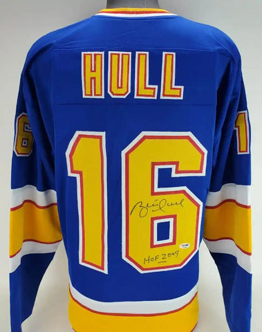 Brett Hull Signed St Louis Blues Jersey (PSA COA) Hall of Fame 2009 / 741 Goals