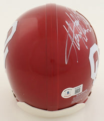Adrian Peterson Signed Oklahoma Sooners Speed Mini Helmet (Beckett) Vikings R.B.